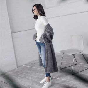 ByTsang Fuzzy Coat - Dove Grey
